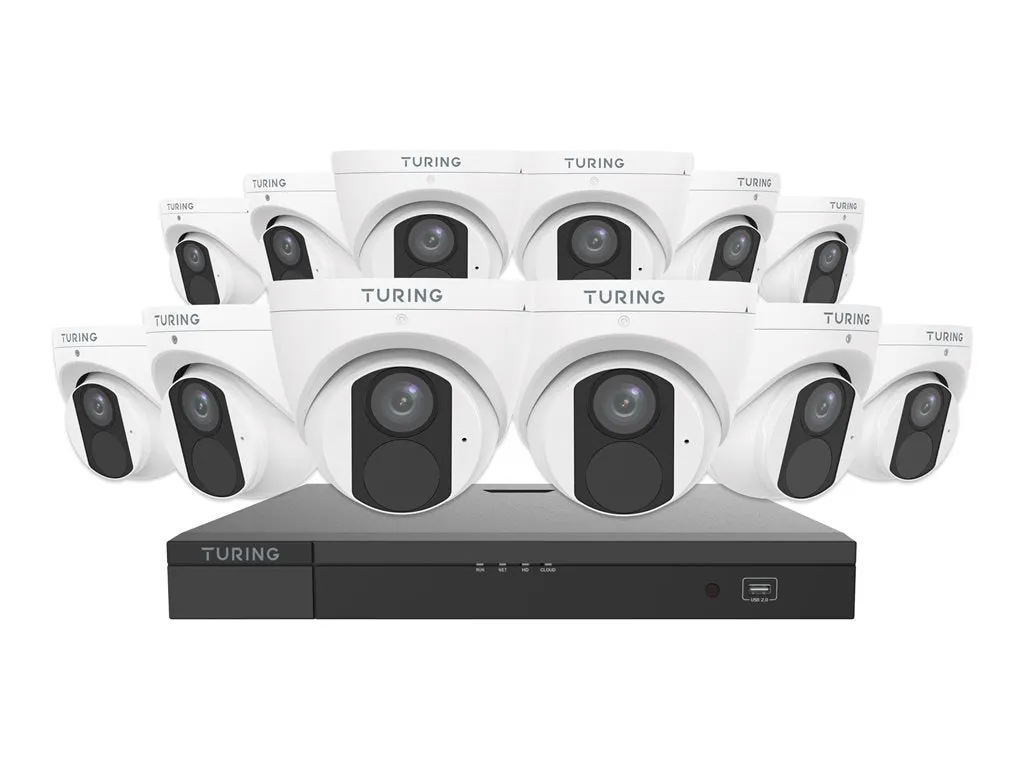 Turing LITE - NVR   camera(s) - PoE, AC powered - 16 channels - 1 x 4 TB - 12 camera(s) - CMOS TLKCT4F4