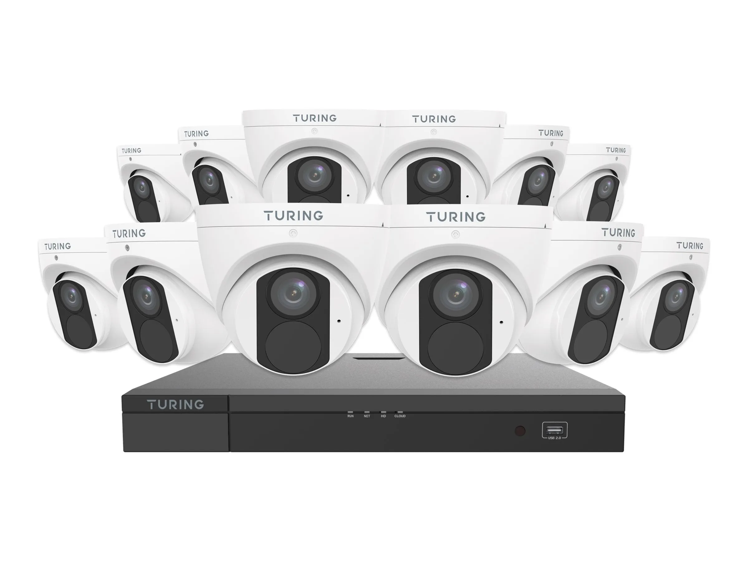 Turing LITE - NVR   camera(s) - PoE, AC powered - 16 channels - 1 x 4 TB - 12 camera(s) - CMOS TLKCT4F4