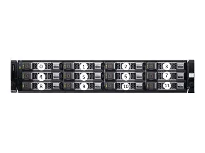 Veritas D Series 2U12 - Hard drive array - 72 TB - 12 bays (SAS-3) - HDD 8 TB x 12 - SAS 12Gb/s (external) - rack-mountable - 32197-M4217