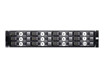 Veritas D Series 2U12 - Hard drive array - 72 TB - 12 bays (SAS-3) - HDD 8 TB x 12 - SAS 12Gb/s (external) - rack-mountable - 32201-M0033